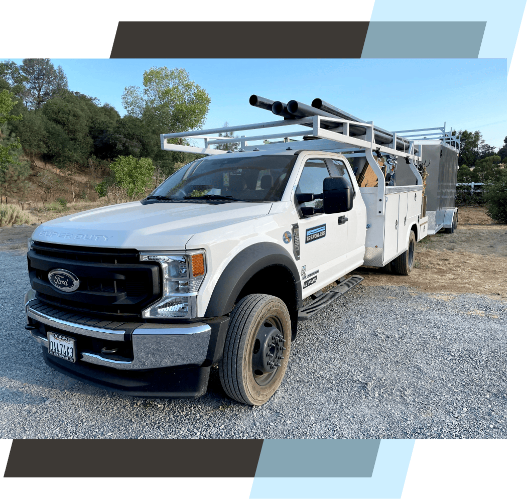 US Trenchless service truck for plumbing and general engineering services.