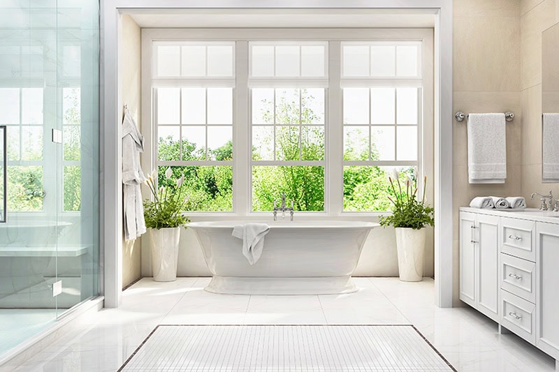 How to Plan for Plumbing Needs in Your Bathroom Renovation. A remodeled bathroom.